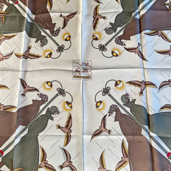 Burberrys “It’s Always Burberry Weather” Vintage Silk Scarf - Picture 3 of 15